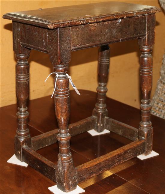 17th century oak joynt stool (faults)